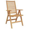 vidaXL Chair 8 pcs Brown Solid Teak Wood Convertible