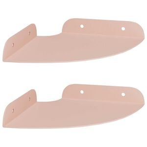 vidaXL Corner Floating Shelf 2 pcs Pink 15 x 15 x 2 cm