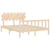 vidaXL Bed Frame without Mattress King Size Solid Wood Pine