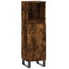 vidaXL 3 Piece Bathroom Furniture Set Smoked Oak Engineered Wood