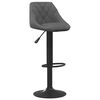 vidaXL Bar Stool Dark Grey Velvet