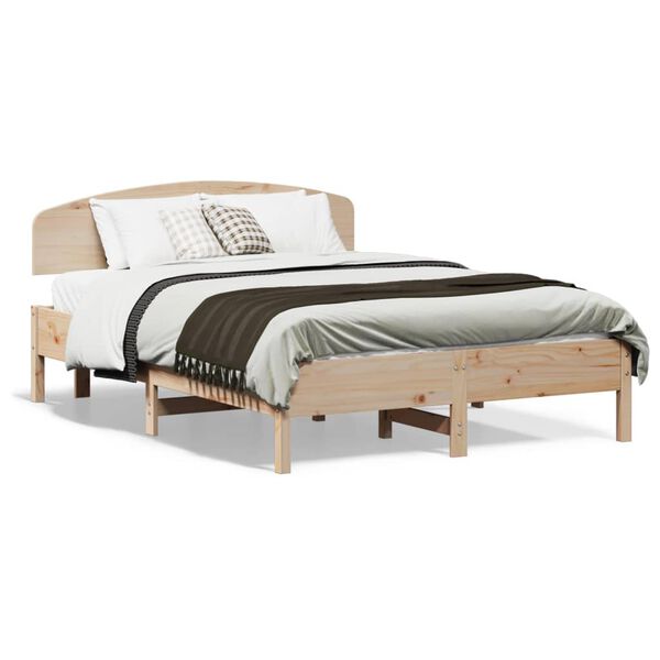 vidaXL Bed Frame without Mattress 140x190 cm Solid Wood Pine