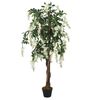 vidaXL Artificial Wisteria Tree 560 Leaves 80 cm Green and White