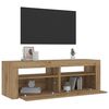 vidaXL Bedside Cabinets 2 pcs with LEDs Artisan Oak 60x35x40 cm