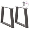 vidaXL Coffee Table Legs V-Shape 2 pcs Anthracite 60x(42-43.3) cm Steel
