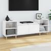 vidaXL TV Cabinet High Gloss White 160x35x55 cm Engineered Wood