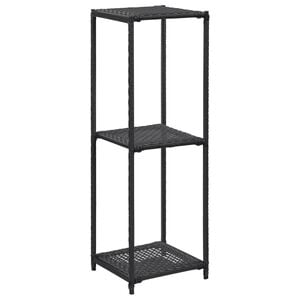 vidaXL Storage Shelf Black 30x30x90 cm Poly Rattan