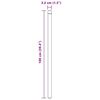 vidaXL Fence Posts 12 pcs Grey 100 cm Powder-coated steel