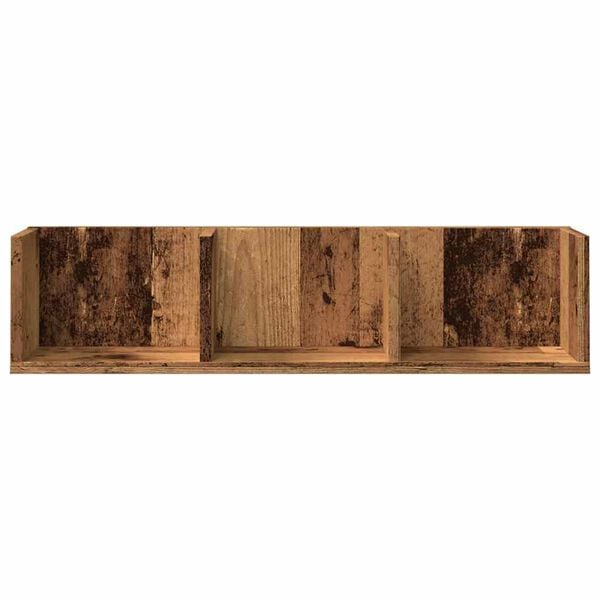 vidaXL CD Wall Shelf Old Wood 75x18x18 cm Engineered Wood
