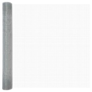vidaXL Welded Wire Fence Silver 1.2 x 10 m