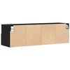 vidaXL TV Wall Cabinet Wall-mounted 2 pcs Black oak 100 x 30 x 30 cm