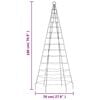 vidaXL LED Christmas Tree on Flagpole 200 LEDs Warm White 180 cm