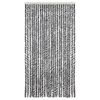 vidaXL Fly Curtain Grey and Black and White 100x230 cm Chenille