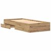 vidaXL Bed Frame with Drawer Artisan Oak 100 x 200 cm Engineered Wood