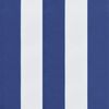 vidaXL Garden Highback Chair Cushions 4 pcs Blue&White Stripe 120x50x7 cm Fabric