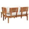 vidaXL Garden Bench 2 pcs Cream and Brown Solid Teak wood