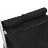 vidaXL Folding Dog Stroller Black 100x49x96 cm Linen Fabric