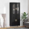 vidaXL Highboard Black Oak 69.5 x 34 x 180 cm