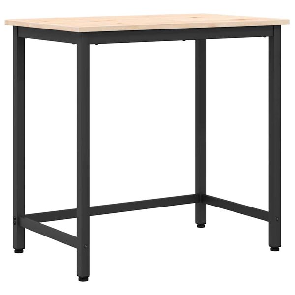 vidaXL Table Natural 80 x 50 x 77 cm Engineered Wood and Steel