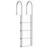 vidaXL 4-Step Dock Ladder Silver 45 &times;11.5 &times;162 cm Aluminum