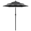 vidaXL Parasol | Anthracite | Polyester | 2 m diameter | Collapsible