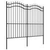 vidaXL Garden Fence Woerden with Spear Top Black 240x175 cm Steel