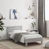 vidaXL Bed Frame without Mattress with LED Lights Grey Sonoma 100x200 cm