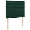 vidaXL Box Spring Bed with Mattress Dark Green 120x190 cm Small Double Velvet