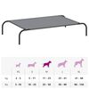 vidaXL Elevated Dog Bed Grey 110x65x20 cm Oxford Fabric and Steel