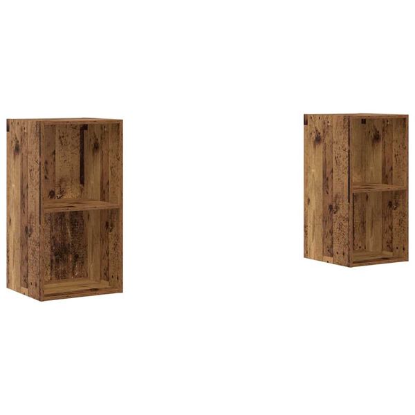 vidaXL TV Cabinet Set 2 pcs Old Wood 37 x 37 x 72 cm Engineered Wood