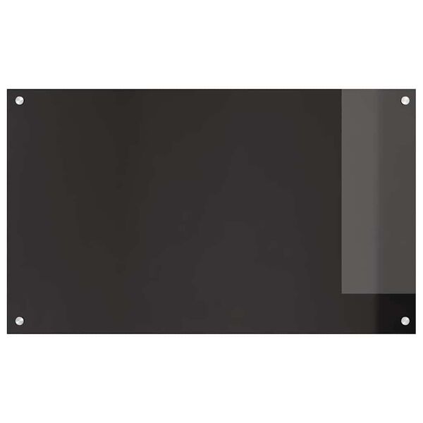 vidaXL Kitchen Backsplash 2 pcs Black 100 x 60 cm Tempered Glass