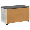 vidaXL Hall Bench with Cushion Concrete Grey 80 x 38 x 46 cm