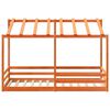 vidaXL Kids' Bed with Roof Wax Brown 100x200 cm Solid Wood Pine