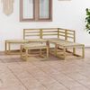 vidaXL 6 Piece Garden Lounge Set Green Impregnated Pinewood