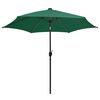 vidaXL Garden Parasol with LED Lights and Aluminium Pole 300 cm Green