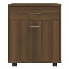 vidaXL Rolling Cabinet Brown Oak 45x38x54 cm Engineered Wood
