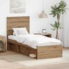 vidaXL Bed Frame Artisian Oak 75 x 190 cm Solid Pine Wood