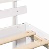 vidaXL Bed Frame with Headboard White 90 x 200 cm Solid Pine Wood