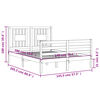 vidaXL Bed Frame without Mattress White 140x200 cm Solid Wood