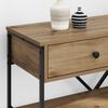 vidaXL Console Table with Drawer Brown 100 x 34.5 x 75 cm Wood