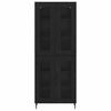 vidaXL Highboard 2 pcs Black Oak Engineered Wood and Glass