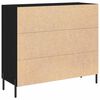 vidaXL Sideboard Black Oak 90 x 34 x 80 cm Engineered Wood