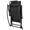 vidaXL Garden Rocking Chair Steel and Textilene Black