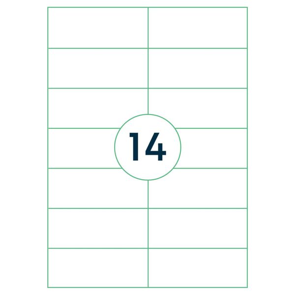rillprint Self-adhesive Sticker Labels 105x42.4 mm 500 Sheets White