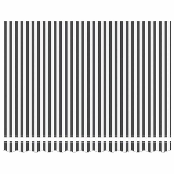 vidaXL Retractable Awning Manual Anthracite and White 300 x 250 cm