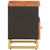 vidaXL Bedside Cabinet Brown and Black Solid Wood Mango