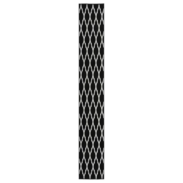 vidaXL Runner Rug BCF Black and White 60x450 cm