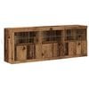 vidaXL LED Sideboard Old Wood 181 x 37 x 67 cm Engineered Wood