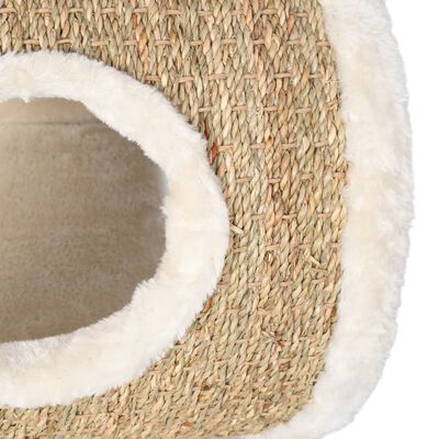 vidaXL Cat Tree with Tunnel and Scratching Post 69 cm Seagrass