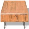 vidaXL Coffee Table 90x55.5x38.5 cm Solid Paulownia Wood Brown